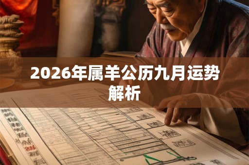 2026年属羊公历九月运势解析
