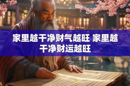 家里越干净财气越旺 家里越干净财运越旺