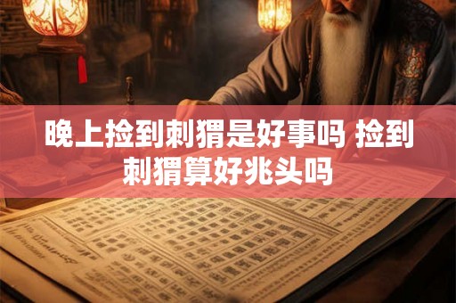 晚上捡到刺猬是好事吗 捡到刺猬算好兆头吗