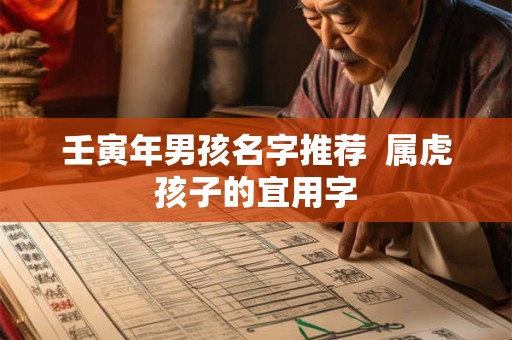 壬寅年男孩名字推荐  属虎孩子的宜用字