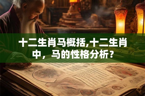 十二生肖马概括,十二生肖中,马的性格分析? 十二生肖马概括,十二生肖中,马的性格分析?
