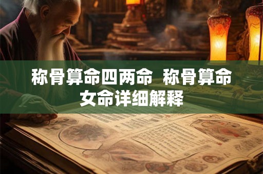 称骨算命四两命  称骨算命女命详细解释