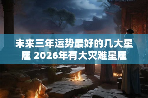 未来三年运势最好的几大星座 2026年有大灾难星座