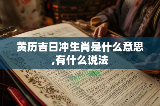 黄历吉日冲生肖是什么意思,有什么说法