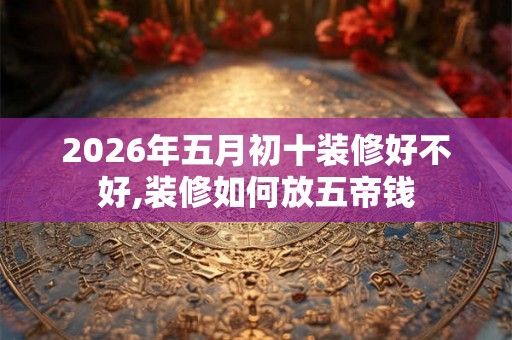 2026年五月初十装修好不好,装修如何放五帝钱