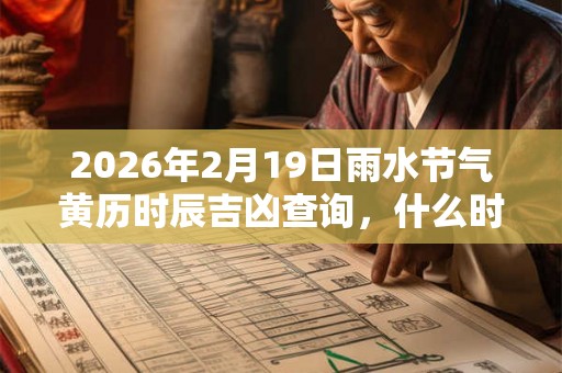 2026年2月19日雨水节气黄历时辰吉凶查询,什么时辰最吉利? 2026年2月19日雨水节气黄历时辰吉凶查询,什么时辰最吉利?