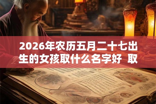 2026年农历五月二十七出生的女孩取什么名字好  取名宜用字