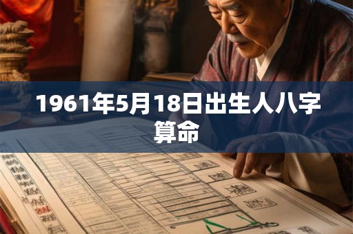 1961年5月18日出生人八字算命