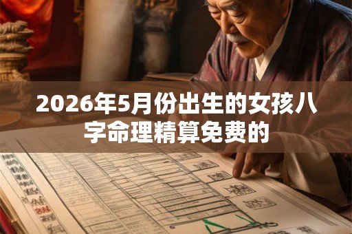 2026年5月份出生的女孩八字命理精算免费的 2026年5月份出生的女孩八字命理精算免费的