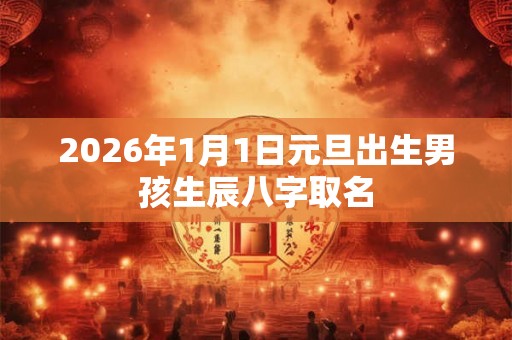 2026年1月1日元旦出生男孩生辰八字取名
