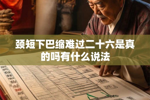 颈短下巴缩难过二十六是真的吗有什么说法 颈短下巴缩难过二十六是真的吗有什么说法