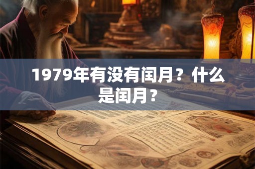 1979年有没有闰月？什么是闰月？