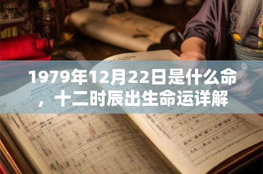 1979年12月22日是什么命，十二时辰出生命运详解