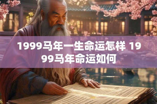 1999马年一生命运怎样 1999马年命运如何 1999马年一生命运怎样 1999马年命运如何
