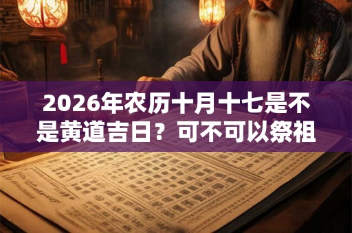 2026年农历十月十七是不是黄道吉日？可不可以祭祖？