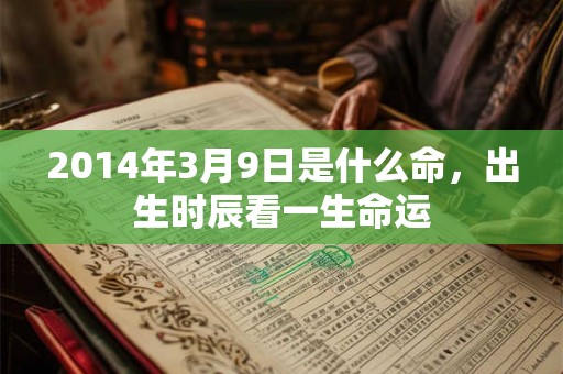 2014年3月9日是什么命，出生时辰看一生命运