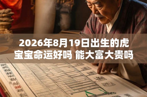2026年8月19日出生的虎宝宝命运好吗 能大富大贵吗