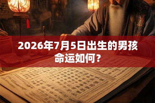 2026年7月5日出生的男孩命运如何？