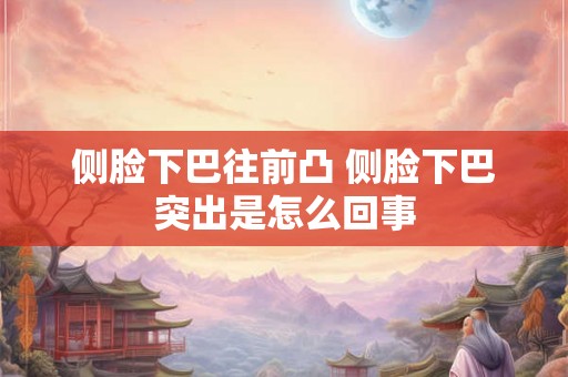侧脸下巴往前凸 侧脸下巴突出是怎么回事