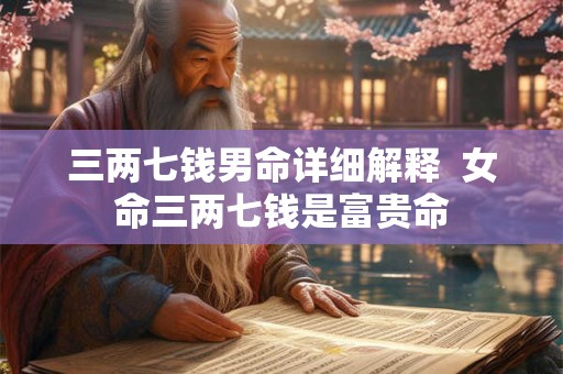 三两七钱男命详细解释  女命三两七钱是富贵命