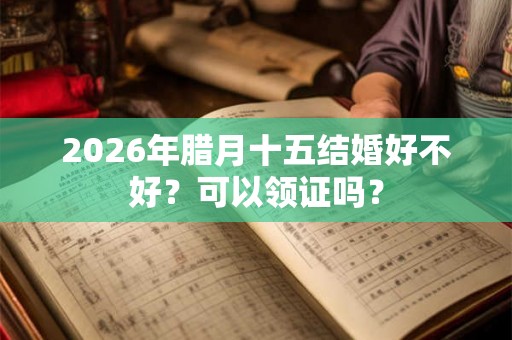 2026年腊月十五结婚好不好？可以领证吗？