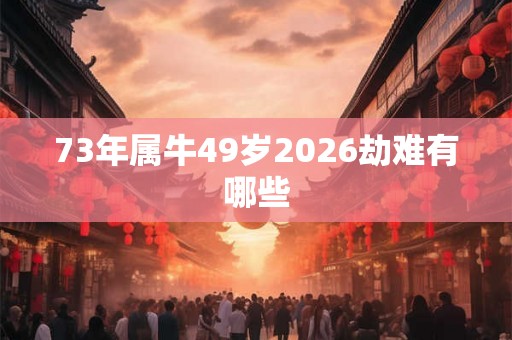 73年属牛49岁2026劫难有哪些