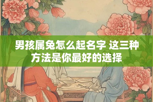 男孩属兔怎么起名字 这三种方法是你最好的选择