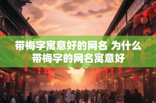 带梅字寓意好的网名 为什么带梅字的网名寓意好 带梅字寓意好的网名 为什么带梅字的网名寓意好