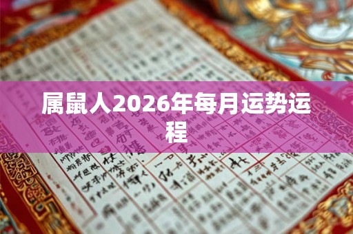 属鼠人2026年每月运势运程