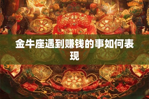 金牛座遇到赚钱的事如何表现