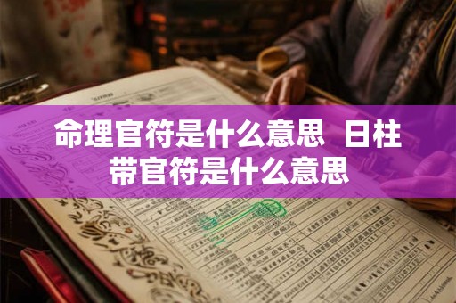 命理官符是什么意思 日柱带官符是什么意思 命理官符是什么意思 日柱带官符是什么意思