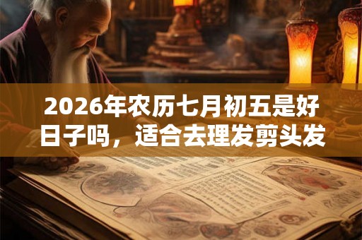 2026年农历七月初五是好日子吗，适合去理发剪头发吗？