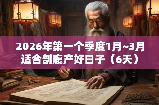 2026年第一个季度1月~3月适合剖腹产好日子（6天）