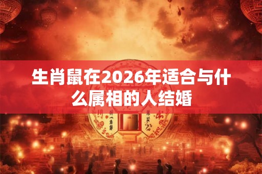 生肖鼠在2026年适合与什么属相的人结婚