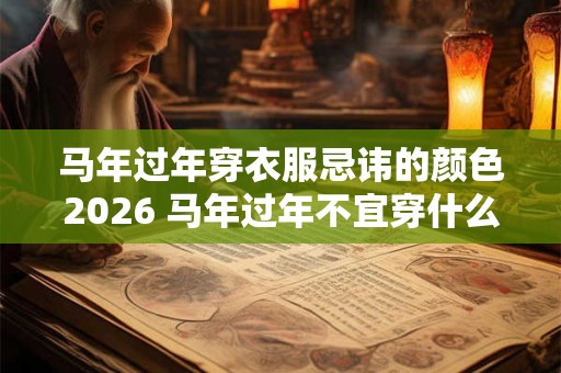 马年过年穿衣服忌讳的颜色2026 马年过年不宜穿什么颜色