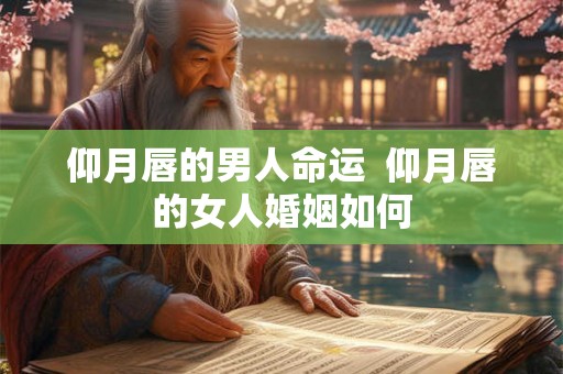 仰月唇的男人命运  仰月唇的女人婚姻如何