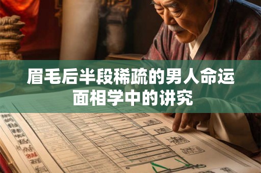 眉毛后半段稀疏的男人命运 面相学中的讲究 眉毛后半段稀疏的男人命运 面相学中的讲究