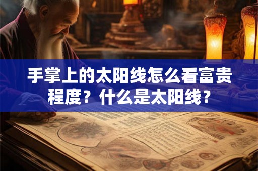 手掌上的太阳线怎么看富贵程度？什么是太阳线？