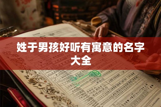 姓于男孩好听有寓意的名字大全