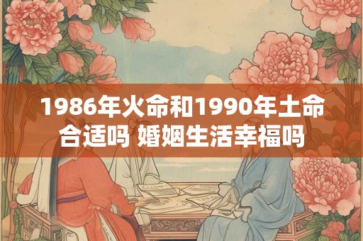 1986年火命和1990年土命合适吗 婚姻生活幸福吗
