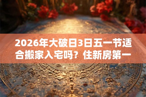 2026年大破日3日五一节适合搬家入宅吗？住新房第一晚禁忌