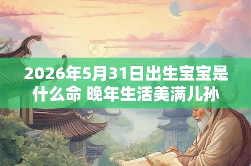2026年5月31日出生宝宝是什么命 晚年生活美满儿孙满堂