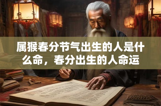 属猴春分节气出生的人是什么命，春分出生的人命运