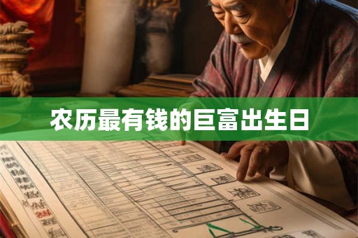 农历最有钱的巨富出生日