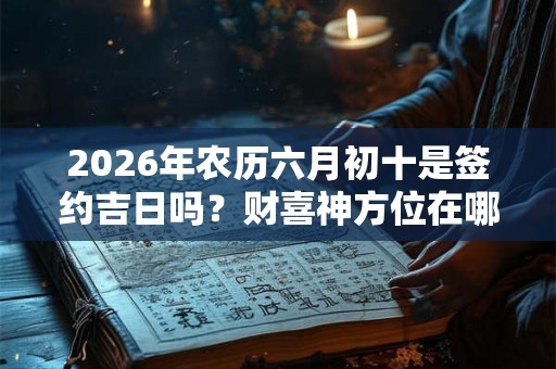2026年农历六月初十是签约吉日吗？财喜神方位在哪？