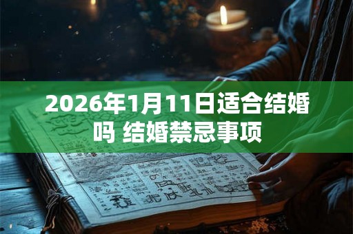 2026年1月11日适合结婚吗 结婚禁忌事项