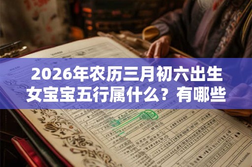 2026年农历三月初六出生女宝宝五行属什么？有哪些好听名字？