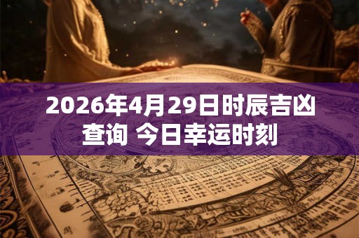 2026年4月29日时辰吉凶查询 今日幸运时刻