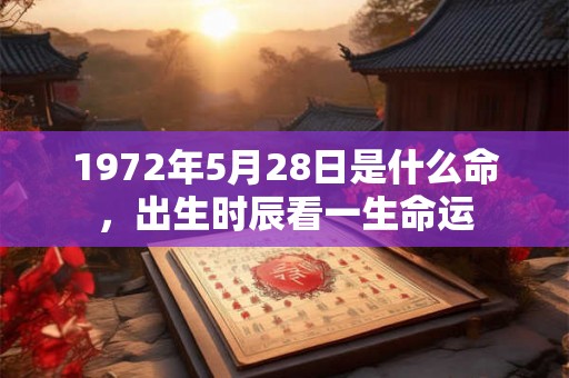 1972年5月28日是什么命,出生时辰看一生命运 1972年5月28日是什么命,出生时辰看一生命运