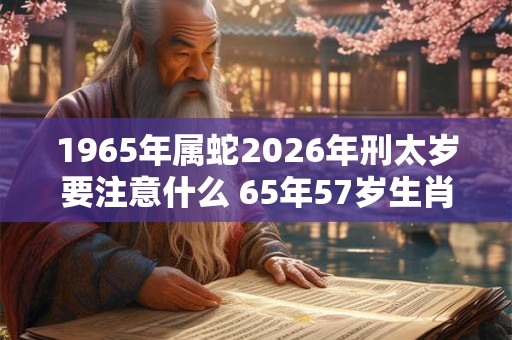 1965年属蛇2026年刑太岁要注意什么 65年57岁生肖蛇逢虎年运势如何